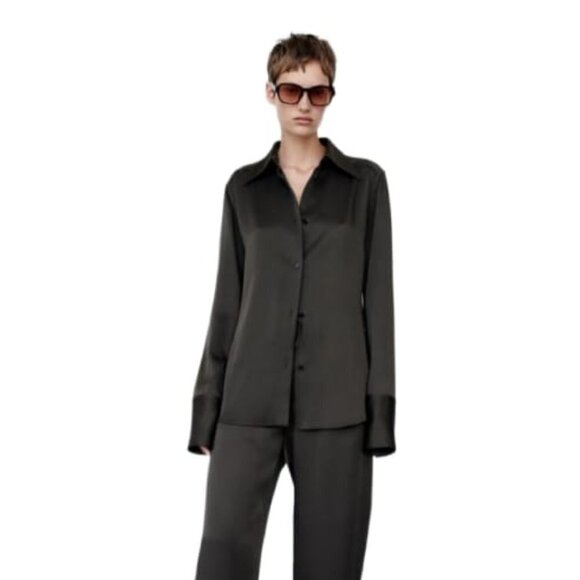 Zara Tops - ZARA FLOWY SHIRT LIMITED EDITION BLACK | 8514/779 SIZE M